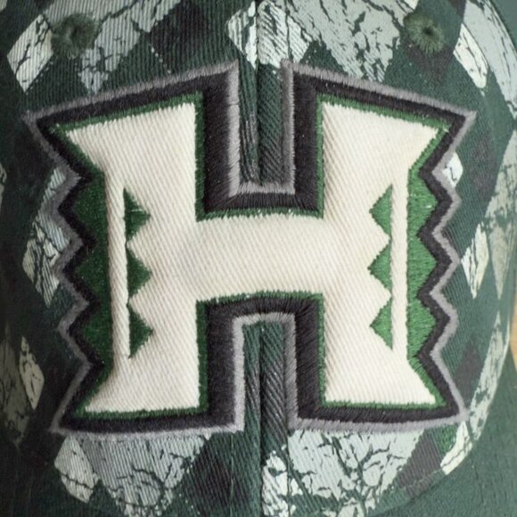 Top Of The World Hawaii University Rainbow Warriors Dk Green Hat Cap One Fit - Picture 2 of 10